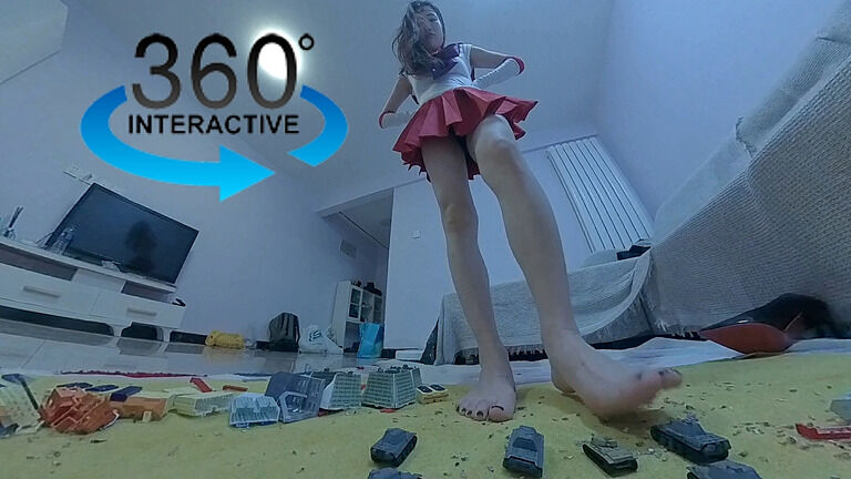 【VR360 ° 巨大娘】邪悪の巨大美少女戦士レイちゃん　後編