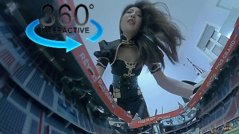 【VR360 ° 巨大娘】巨大すぎる戦の女神さま 前編