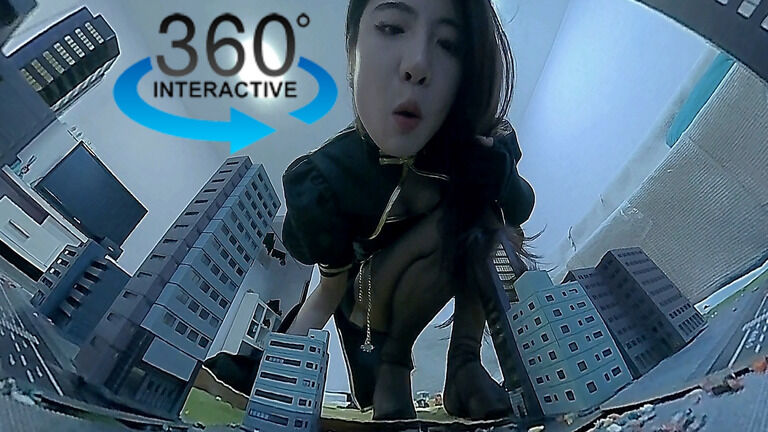 【VR360 ° 巨大娘】巨大すぎる戦の女神さま 後編