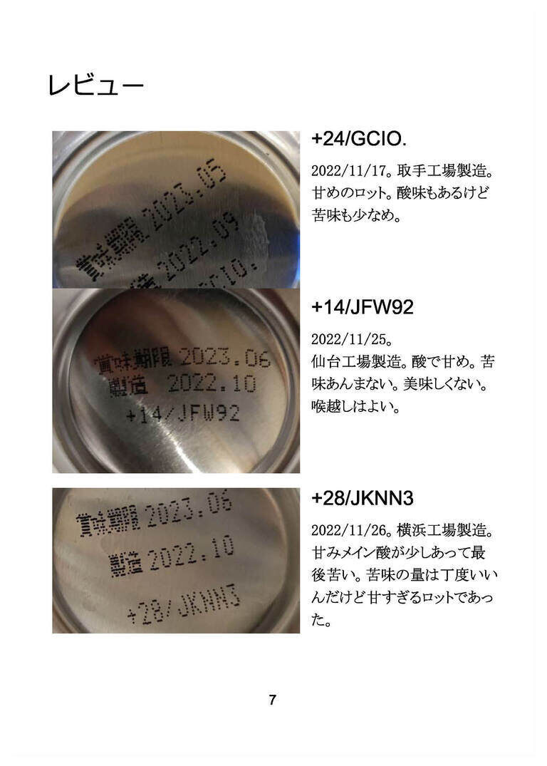 キリン一番搾りロット違いレビューv4(99本)