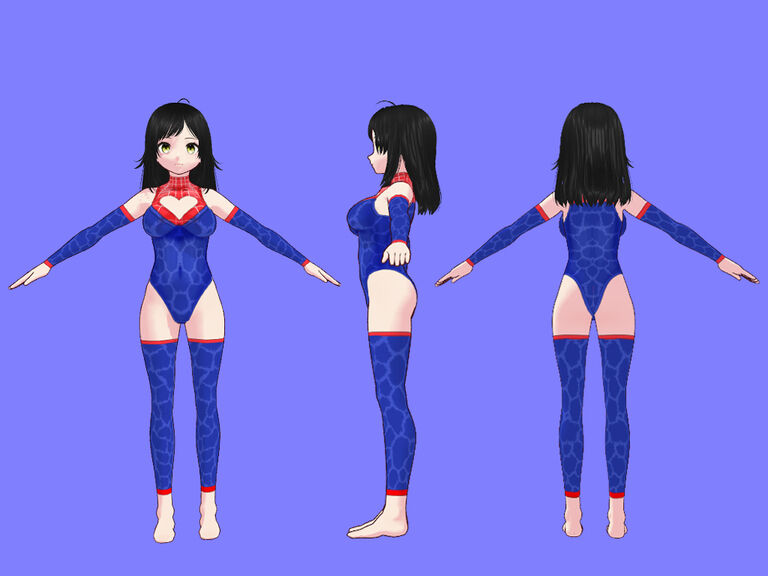 3Dモデル(vrm pmx)セット 楠木雫 商用・改変・R18 OK