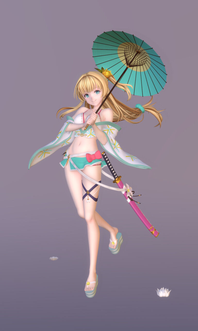水着ミリン MMDファンアートモデル