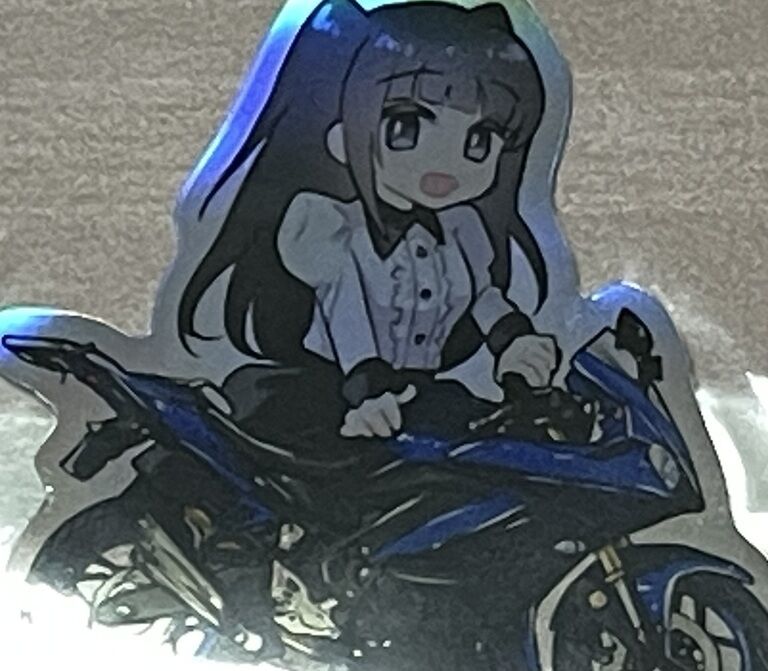 侑生とバイクステッカー