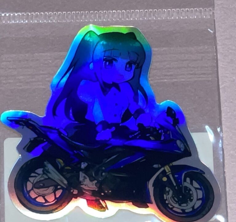 侑生とバイクステッカー