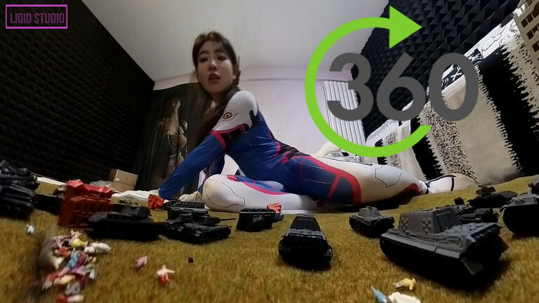 【VR360 ° 巨大娘】地球を支配しよう・巨大D.Va(ディーバ)さま 後編