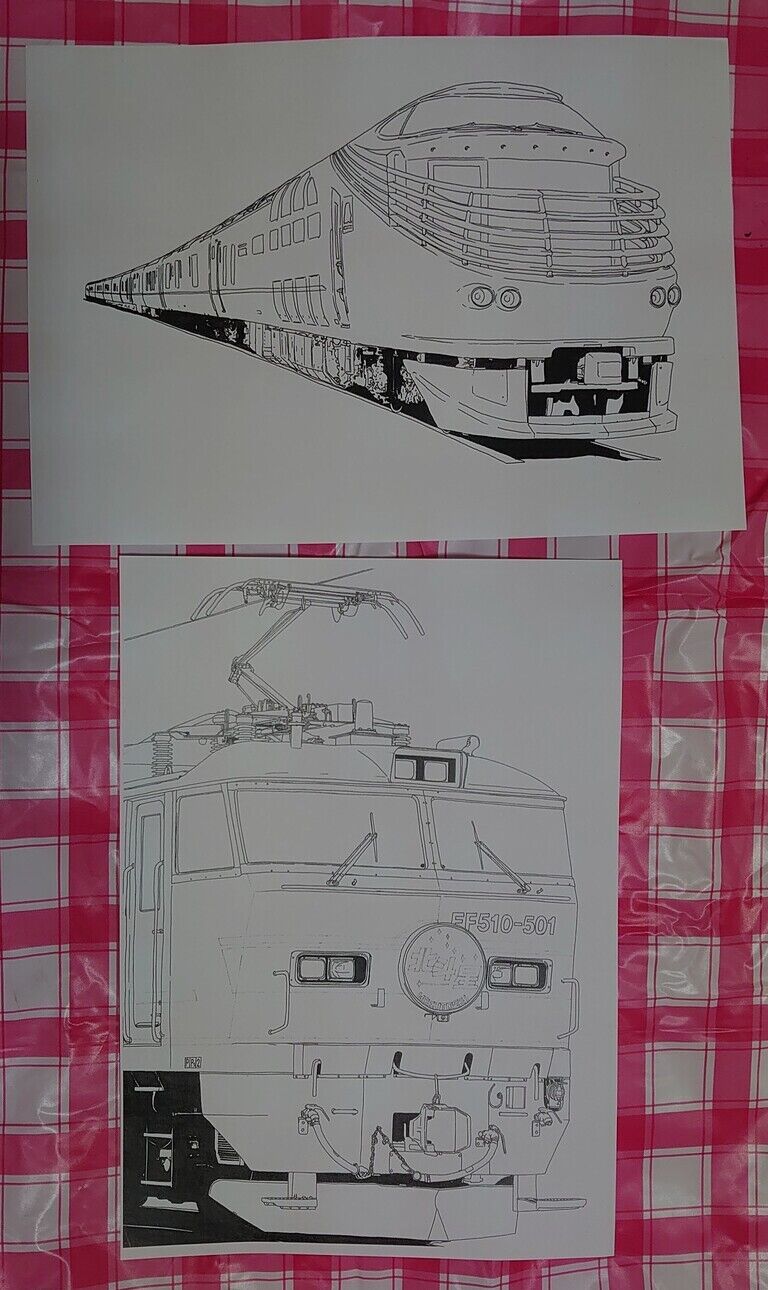 鉄道ぬりえセット(瑞風✕北斗星)