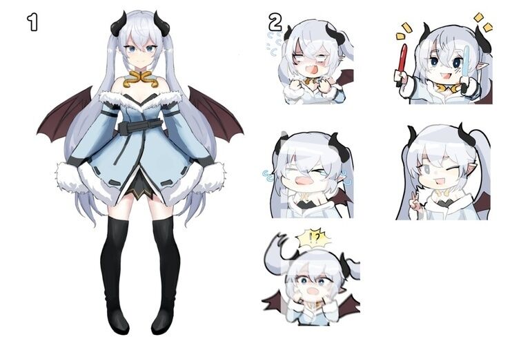 [CJHS] rosu Vtuber live2d / emoticon ( 絵文字 )
