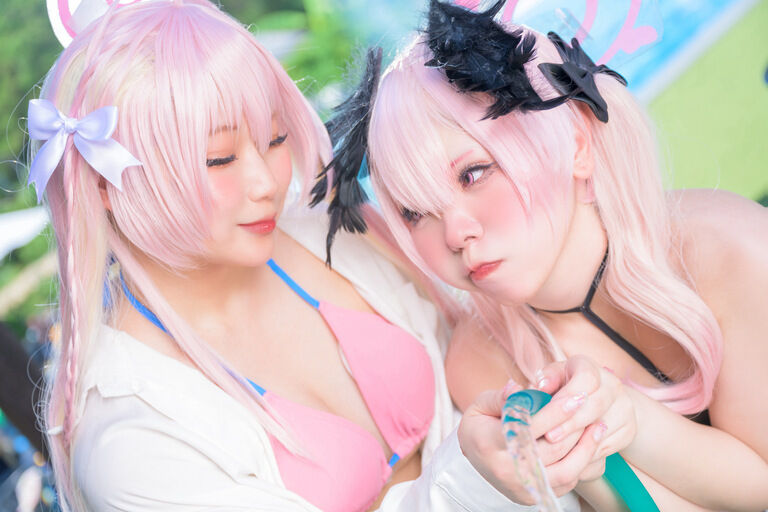 【DL写真集】C１０６ブルアカ/コハルハナコ水着