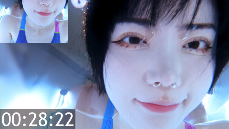 【息止め3分超】真宮みれいさん―バスタブ潜水うつ伏せ息止め(底面+盛りアングル)