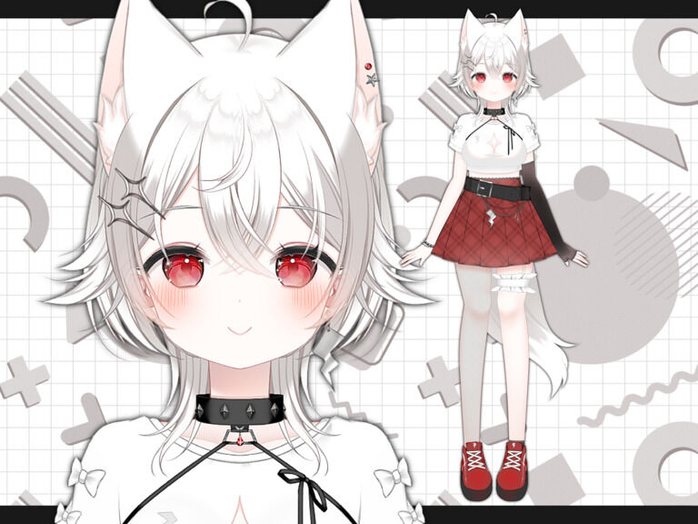 【汎用モデル】ビリビリオオカミちゃん【VTS対応】