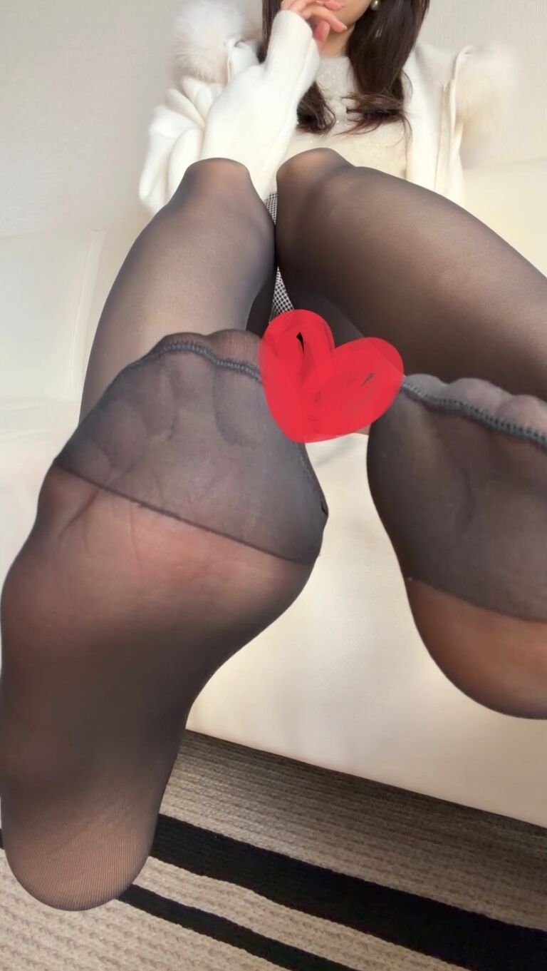 黒パンストの彼女とぬくぬく冬デート♡