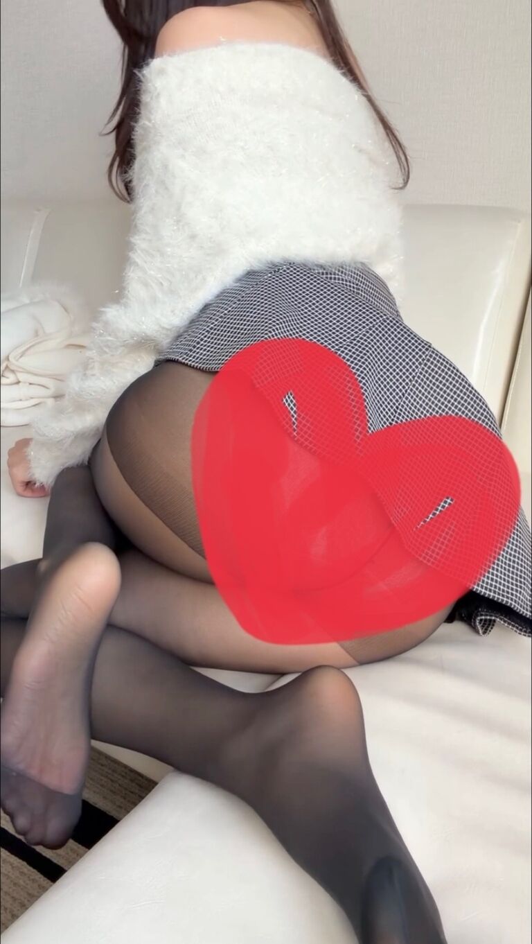 黒パンストの彼女とぬくぬく冬デート♡
