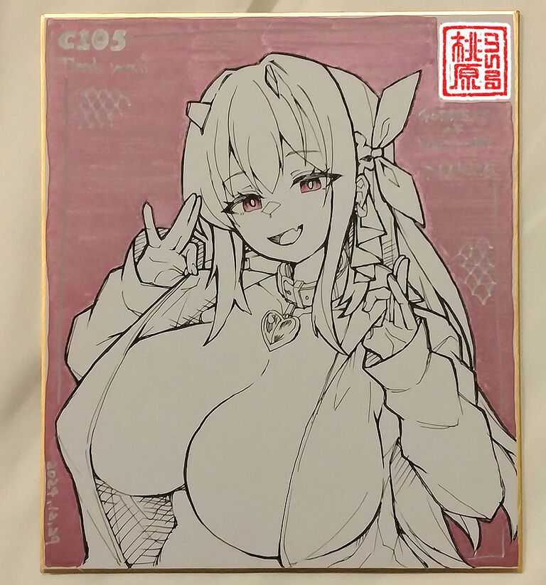 勝利の女神:NIKKE　直筆色紙