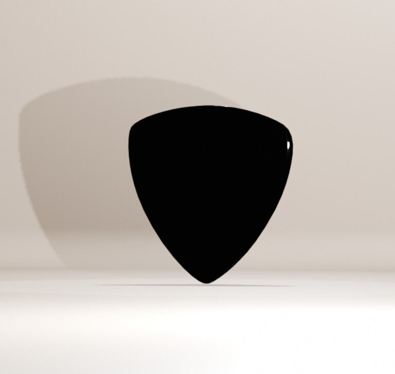3Dモデル ギタリストが作ったピック (ブラック)