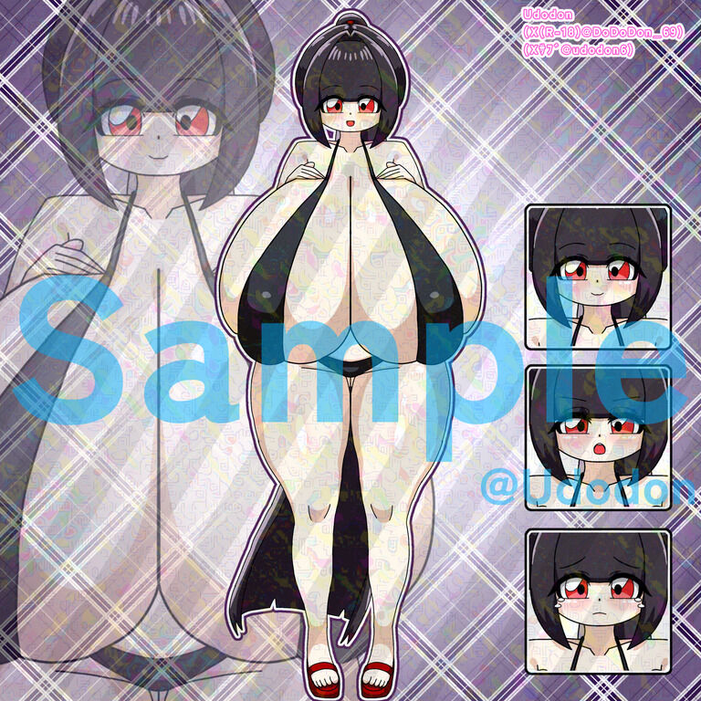 【動く！立ち絵】ぷるんぷるん動く！水着の女の子アニメーション素材集🖤表情3種 【背景透過GIF】