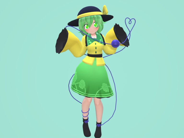 【MMD向け3Dモデル】古明地 こいし (無料版)