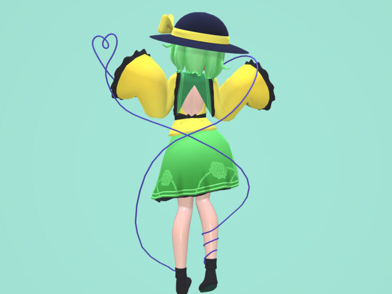 【MMD向け3Dモデル】古明地 こいし (無料版)